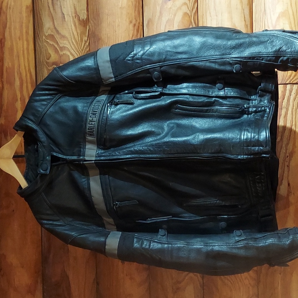 Harley Davidson Men's jacket. Black leather, 2xl
